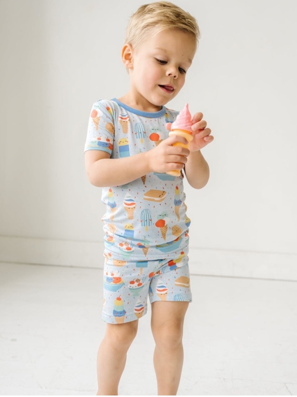 Little Sleepies Blueberry Ice Cream Social Short Sleeve & Shorts Bamboo Viscose
